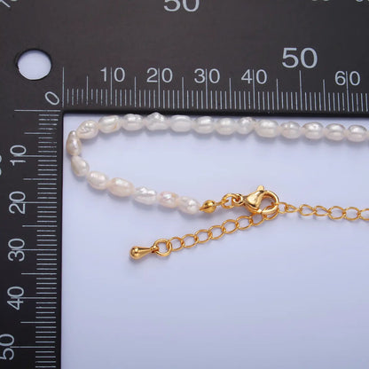 Gold Filled Pearl Choker Necklace
